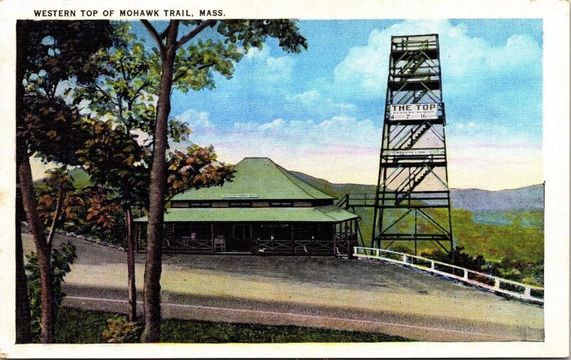 Western Top Mohawk Trail Massachusetts Scenic Mountain Landscape Postcard 