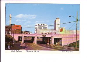 Pink Subway, Moncton, New Brunswick, Woolworth's, duMaurier etc. Signs, Photo...