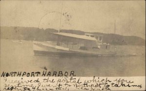 Northport Long Island New York NY Boat CLIMAX c1910 Real Photo Postcard #2