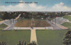 Sioux City Iowa Public School Football Stadium Vintage Postcard AA18312