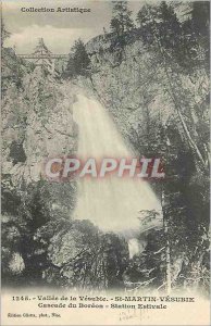 Old Postcard Valley of Vesubie St Martin Vesubie waterfall Boreon