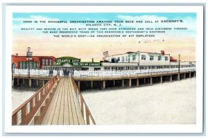 c1940 Hackney's Sea Food Restaurant Atlantic City New Jersey NJ Vintage Postcard