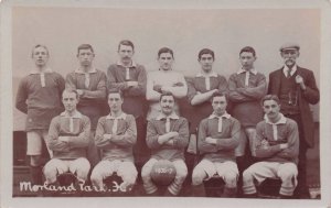 Morland Park School Youth Football Team Old 1906 -7 RPC Postcard