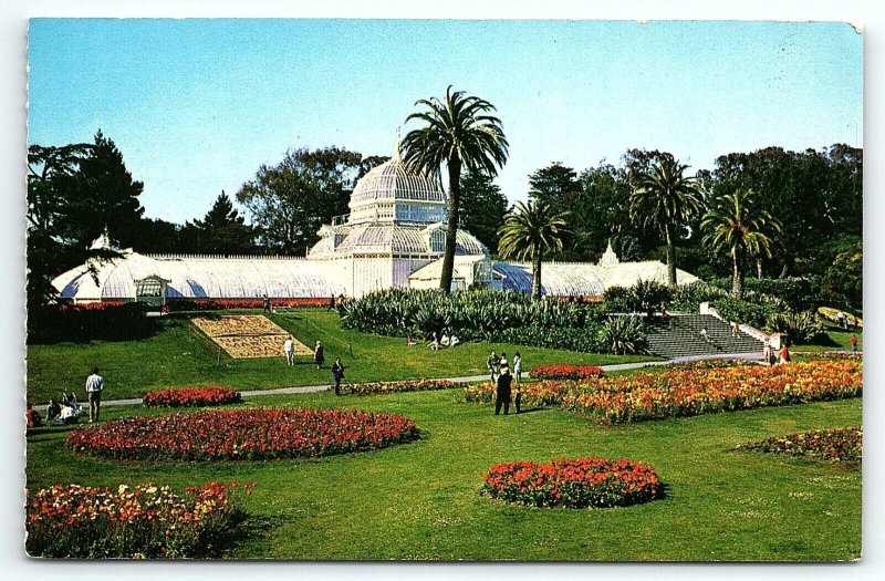 VINTAGE SAN FRANCISCO CA CONSERVATORY GOLDEN GATE PARK POSTCARD P3420