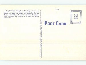 Unused Linen CHURCH SCENE Waco Texas TX p4952