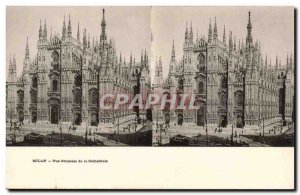 Italy Italia Milan Old Postcard General view of the cathedral