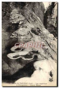 Old Postcard From Wells Padirac Lac Superieur And Stalagmites Great Dome