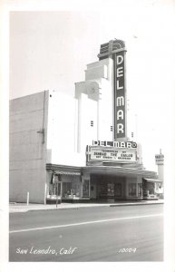 San Leandro California Del Mar Theatre Vintage Postcard AA35033