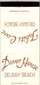 Vintage Matchbook Cover Dover House Tahiti Cove Delray Beach, Florida MB179