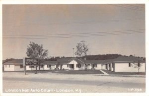 London Kentucky London Hall Auto Court Real Photo Vintage Postcard AA21825