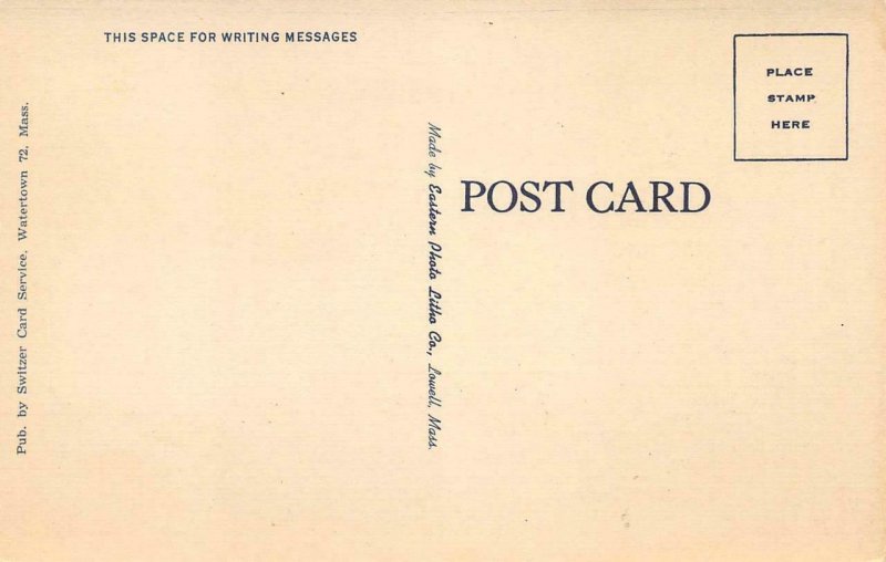 AUGUSTA Maine Large Letter Linen c1940s Vintage Postcard