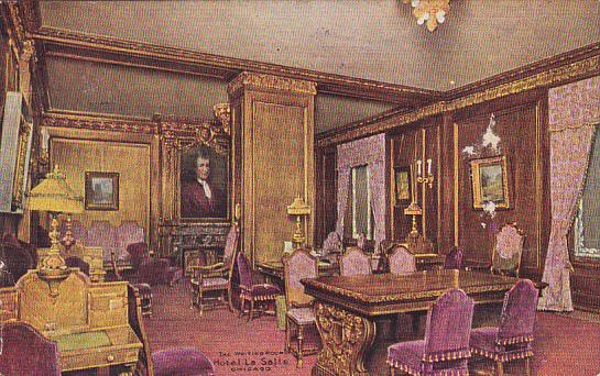 Illinois Chicago The Writing Room Hotel La Salle 1910