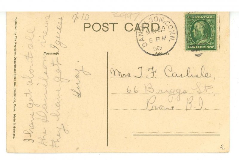 CT - East Brooklyn. Main Street ca 1909