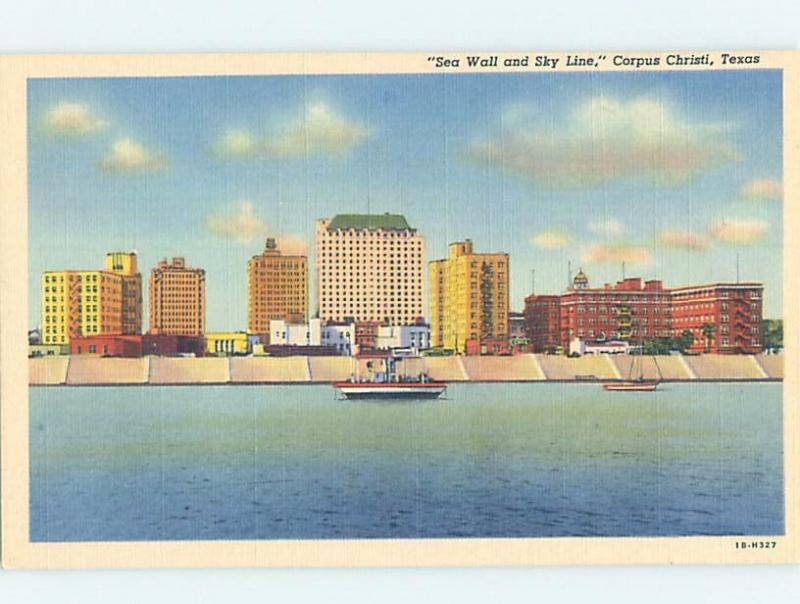 Unused Linen PANORAMIC VIEW Corpus Christi Texas TX F8990