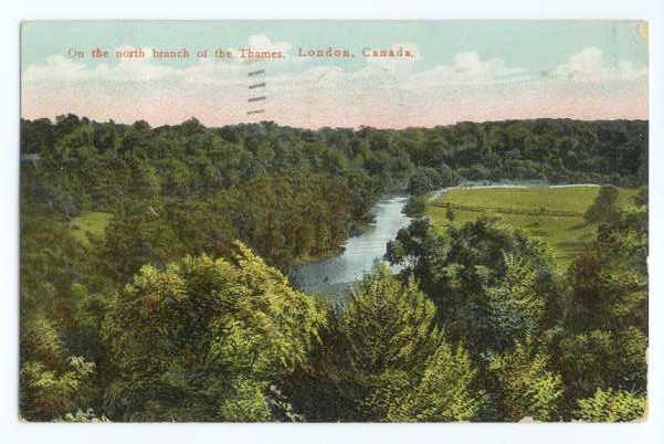 On the Ninth Branch of the Thames, London, Ontario, Canada, 1907 Divided Back