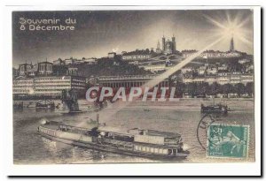 Lyon Old Postcard Remembrance Dec. 8 (Menier Chocolate boat)