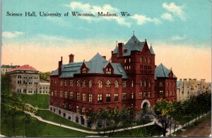 Postcard Science Hall, University of Wisconsin in Madison, Wisconsin