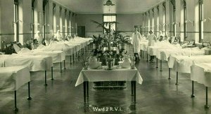 Postcard RPPC Patient Ward at Royal Victoria Infirmary, Tyne, UK.           Q8