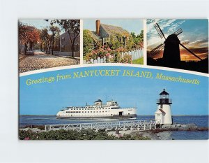 Postcard Greetings from Nantucket Island Nantucket Massachusetts USA