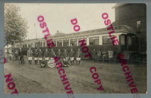 Wood River NEBRASKA RPPC c1910 CIRCUS TRAIN The Kirsch Show WILD WEST Cowboy NE