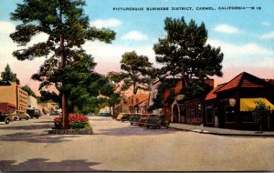 California Carmel Picturesque Business District 1944