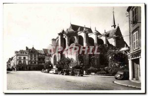 Old Postcard Montargis Mirabeau Square and the Church Ste Madeleine