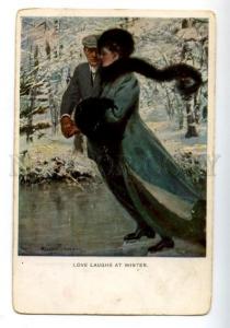 3162112 Winter SKATING Lovers by UNDERWOOD vintage VIENNE 742PC