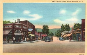 Vintage Postcard 1920's View of Main Street Black Mountain North Carolina N. C.