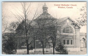 WINDSOR, Ontario Canada ~ CENTRAL METHODIST CHURCH 1907 Postcard