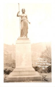 Pennsylvania Monessen Memorial Statue Real Photo