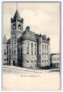 1913 City Hall Exterior Building Jamestown New York NY Vintage Antique Postcard