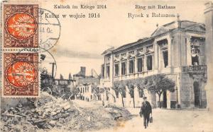 BC60761 Poland Kalisz Kalisch im Kriege 1914 Ring mit Rathaus