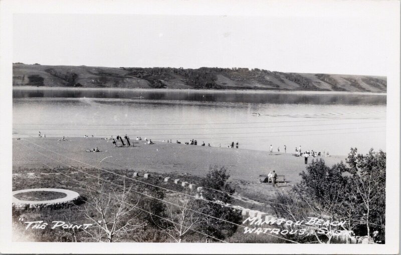 Manitou Beach Watrous SK Saskatchewan The Point Unused Real Photo Postcard F72