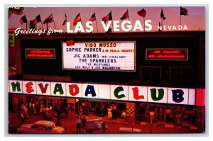 Nevada Club Casino Las Vegas Nevada NV UNP Chrome Postcard R8