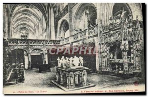 Old Postcard Bourg Brou Church Choir