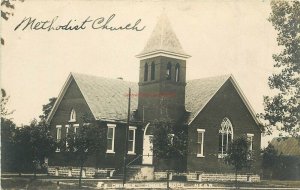 NE, Guide Rock, Nebraska, Methodist Church, RPPC