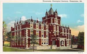 E24/ Westminster Maryland Md Postcard c1940s Theological Seminary Building