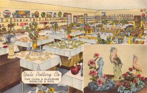 EVANSVILLE INDIANA YULE POTTERY~U S HWY 41~HOMER LAUGHLIN & MORE POSTCARD 1940s 