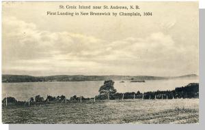 St Andrews,New Brunswick/ NB Canada Postcard,St Croix Island