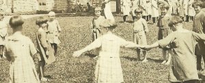 Toledo IOWA RP c1920s JUVENILE HOME Playing Girls ORPHANAGE Orphans Home 