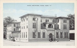 J77/ Paris Tennessee Postcard Linen Hotel Greystone Building  156