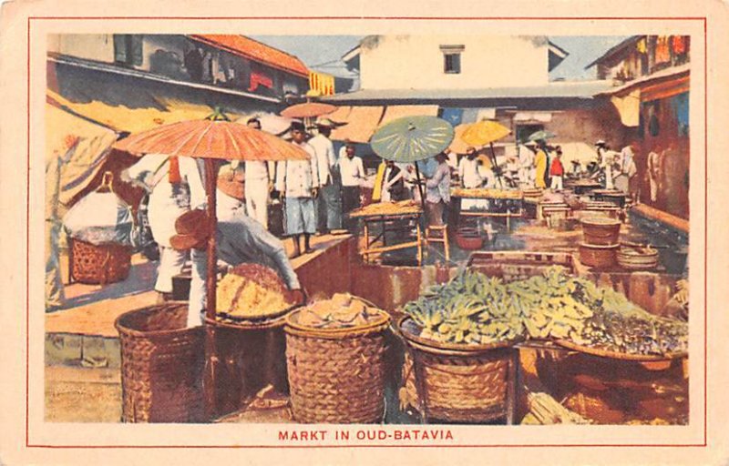 Markt in Oud Batavia Indonesia, Republik Indonesia Unused 