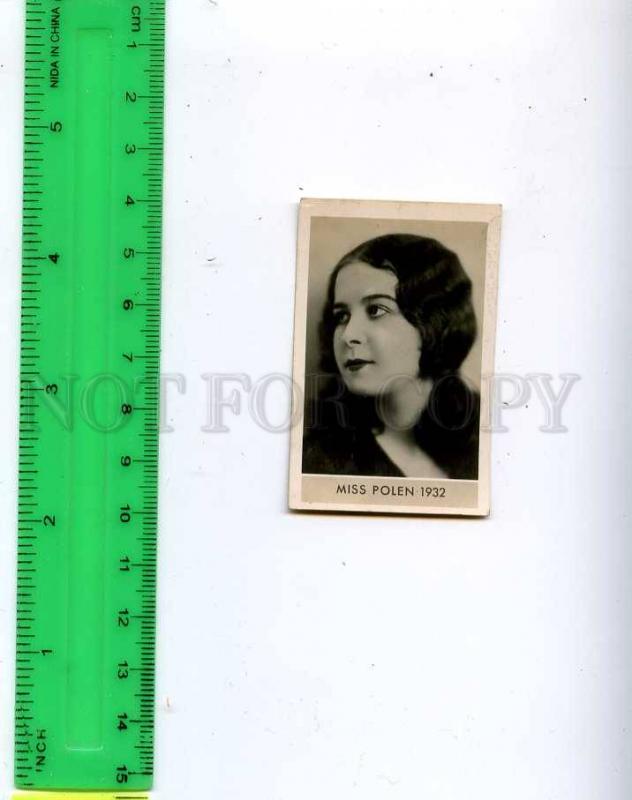 188461 Miss POLAND 1932 year Vintage photo CIGARETTE card