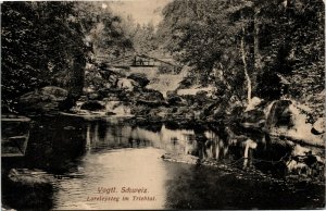 Postcard Germany Vogtl Schweiz Loreleysteg im Triebtal Saxony - Bridge 1912 K6