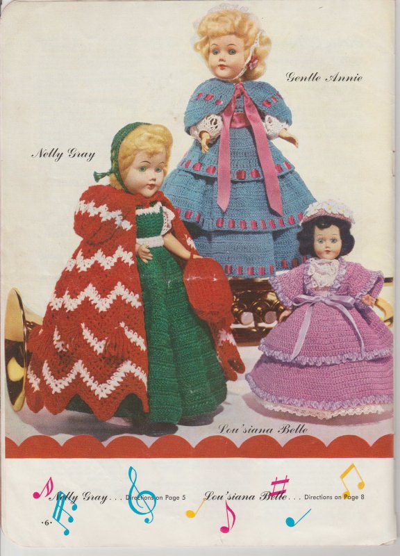 1952 J & P Coats Presenting Dolls from Old American Songs Crochet Book #292