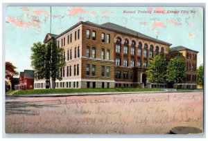 Kansas City Missouri MO Postcard Manual Training School Building 1910 Antique