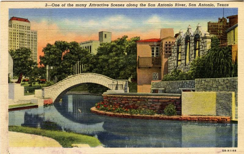 TX - San Antonio. Riverwalk Scene