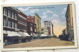 M1638    TULSA,  OK.   POSTCARD,   STREET   SCENE