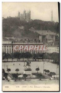 Postcard Old Lyon Bellecour Square and Fourvi?res