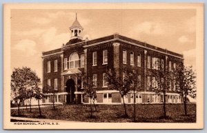 K46/ Platte South Dakota Postcard c1910 High School Building 235